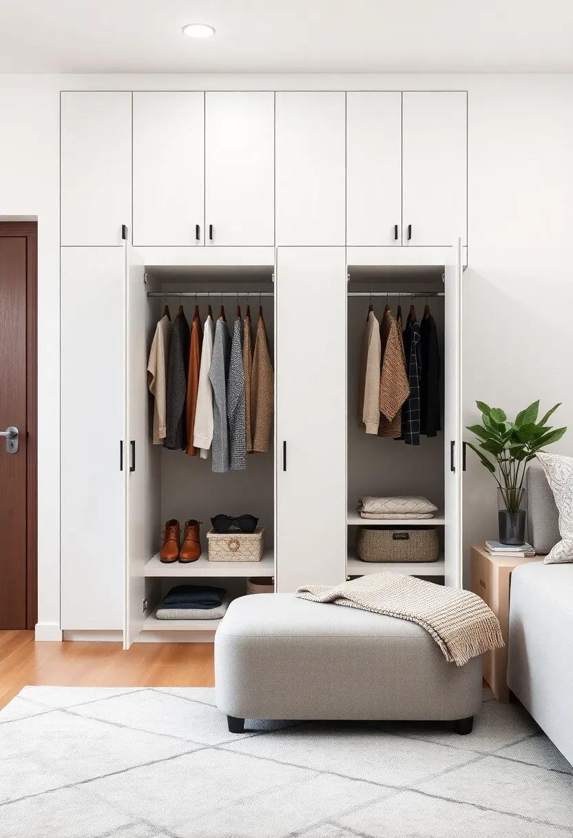 Clothes Storage Ottomans: Include ottomans with hidden compartments ‍to‌ store blankets and clothing while⁣ providing additional seating in your compact‍ living area