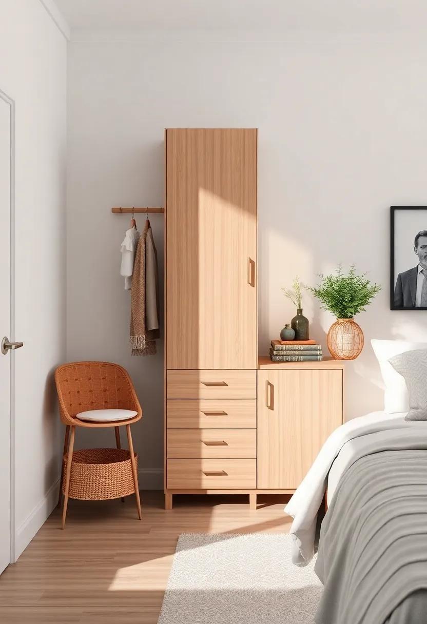Compact Dressers: Choose ‍narrow dressers that can ​be tucked away ​easily, offering enough drawer ‌space for essentials without ⁢overwhelming your small living area