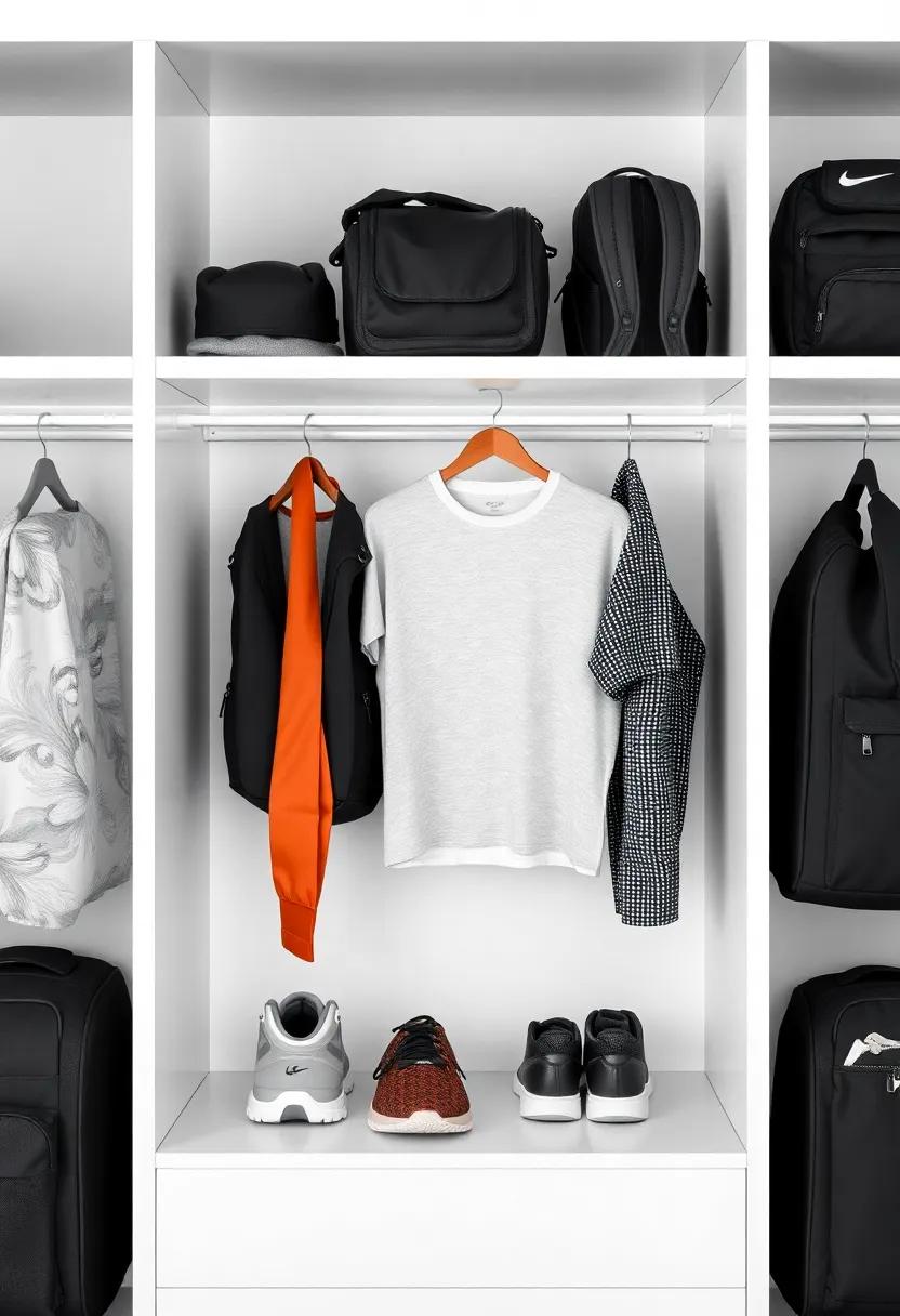 minimalist gym bags with designated⁤ compartments for shoes, clothing, and tech ⁢gadgets