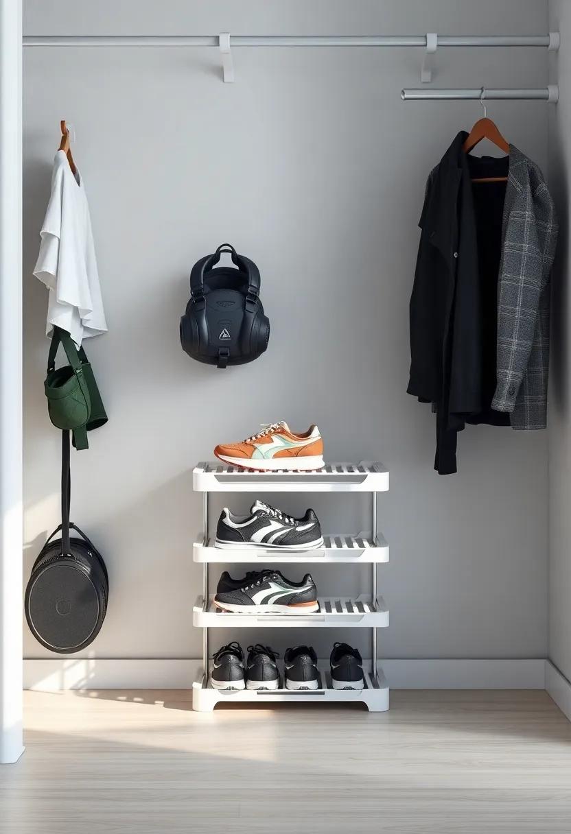 Stackable shoe racks⁣ designed specifically for ‌organizing multiple pairs​ of trainers