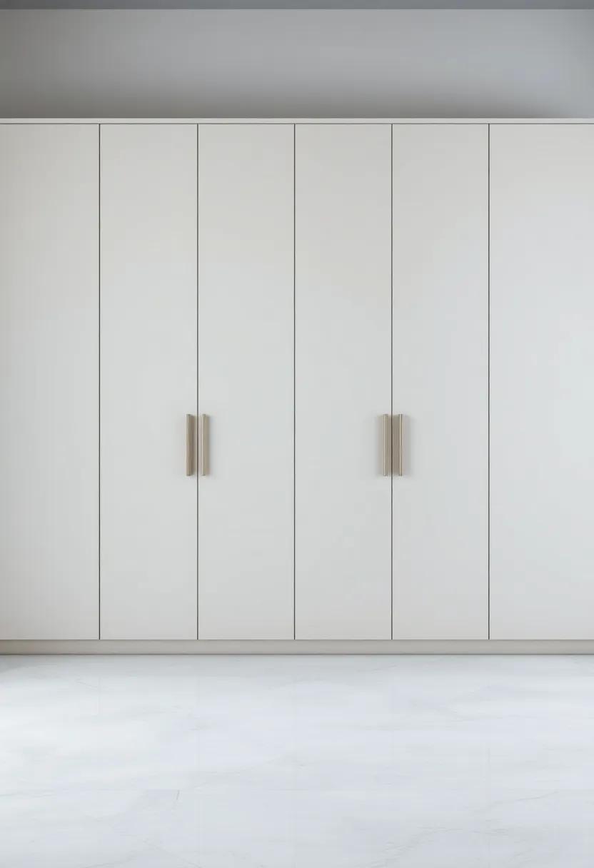 Visual⁣ Harmony ⁤Created by Monolithic Wardrobes Incorporating‍ Handle-Free Doors ⁢and Sleek Hardware Designs