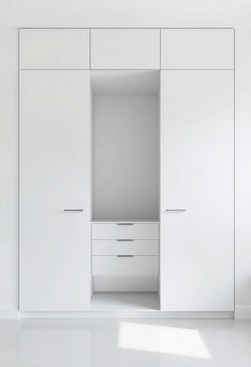 A Minimalist Interior​ Scene Highlighting the Blend of Seamless Doors​ with Integrated Handle⁣ Technology