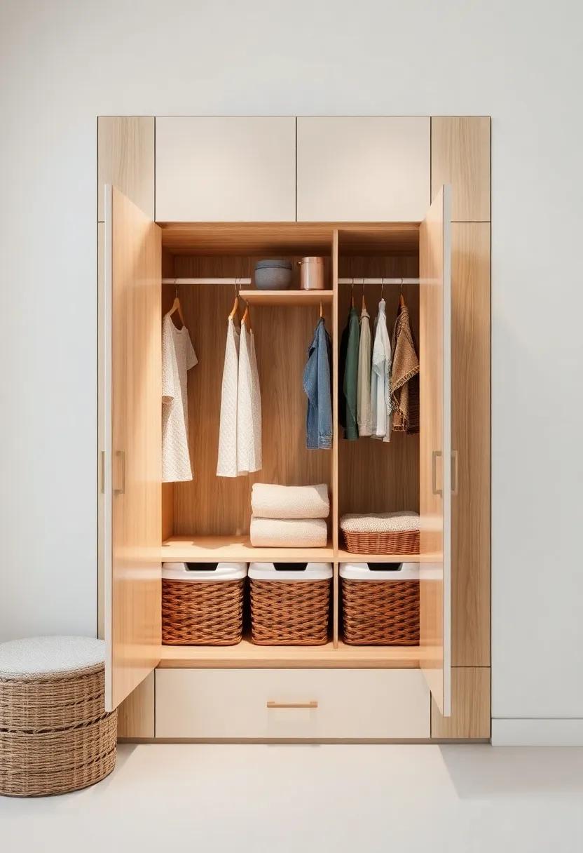 Eco-Friendly ⁢Focus: Choose sustainability with​ a ⁣wardrobe crafted from ⁢reclaimed materials, ⁣complete with⁢ an eco-conscious laundry basket‍ that keeps clutter organized while being kind to⁤ the planet