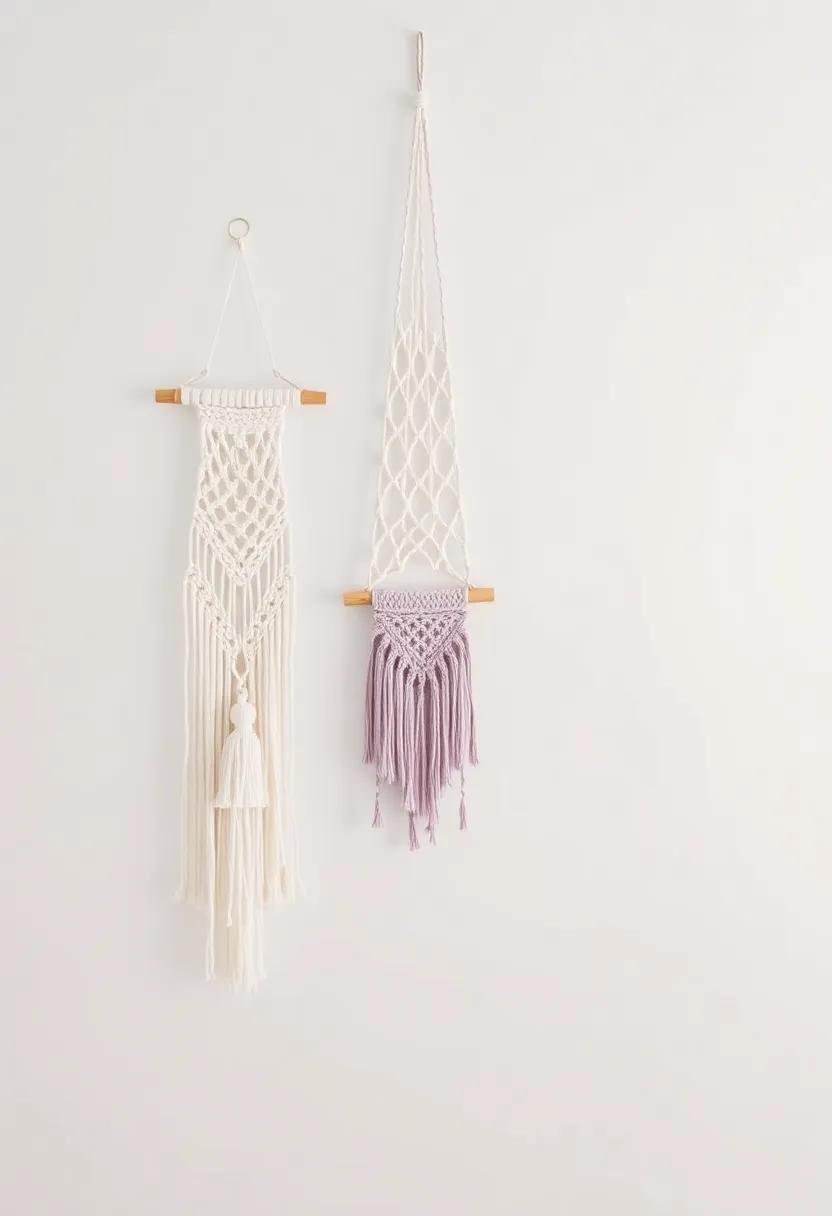 Add Cozy⁢ Wall Hangings: Use macramé or fabric ⁤wall​ hangings in lavender and white for ‌a​ bohemian‍ touch