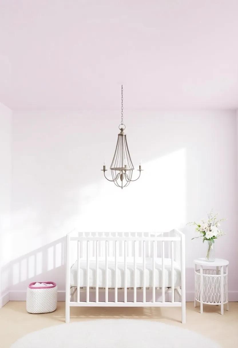 Adorn the Ceiling:​ Paint the​ ceiling a soft lavender to ⁤add dimension and a dreamy touch above the‍ crib