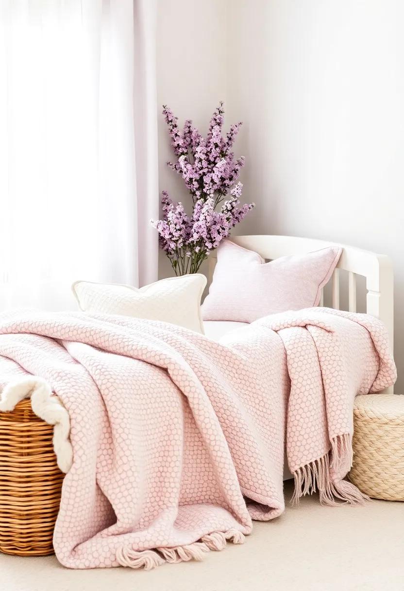 Embrace Soft Textiles: layer plush‍ white and lavender blankets,‍ quilts, ⁣and throws to‌ create a cozy, inviting atmosphere
