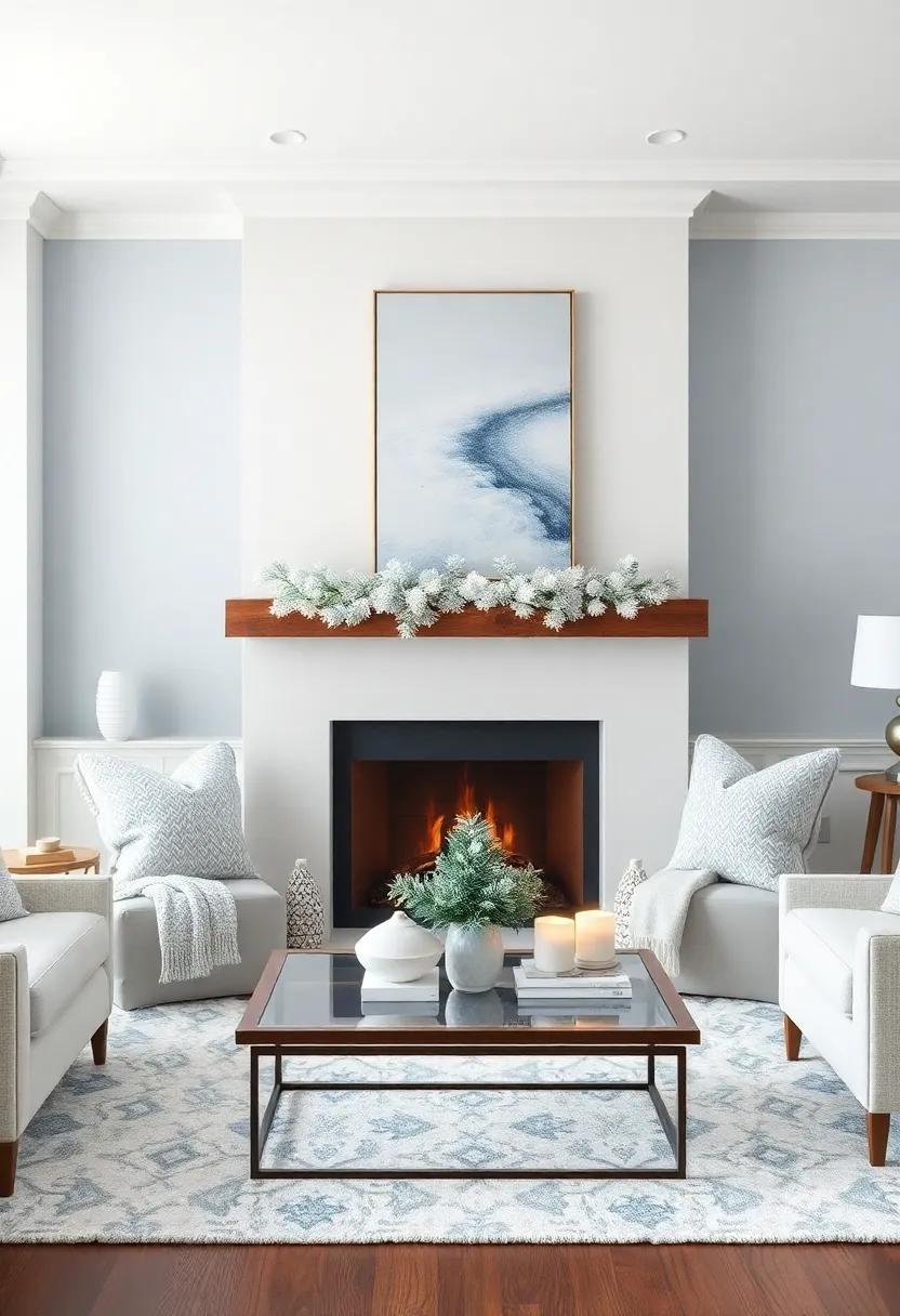 Incorporate pops of ‌icy blues and ⁣snowy whites into your⁢ mantel décor for​ a fresh, winter ⁤wonderland feel