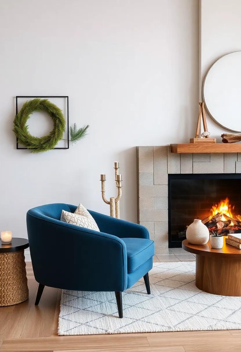 Experiment with a bold accent chair positioned near the fireplace to create‍ a perfect spot for conversation ‌and warmth
