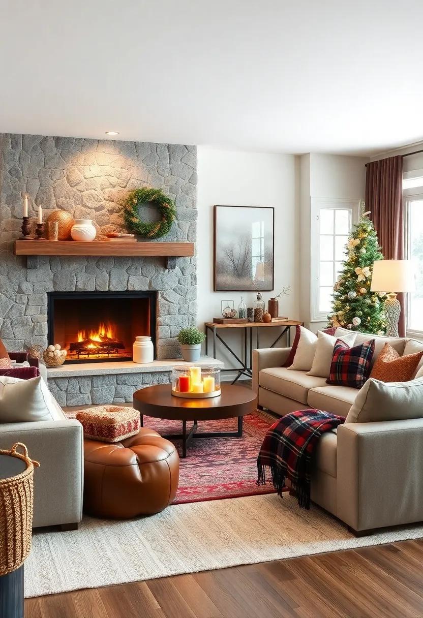 Layer a ⁤mix of patterns and textures—tartan pillows, leather ottomans, ⁤and soft ‍linens—to create an‌ inviting and lived-in winter space