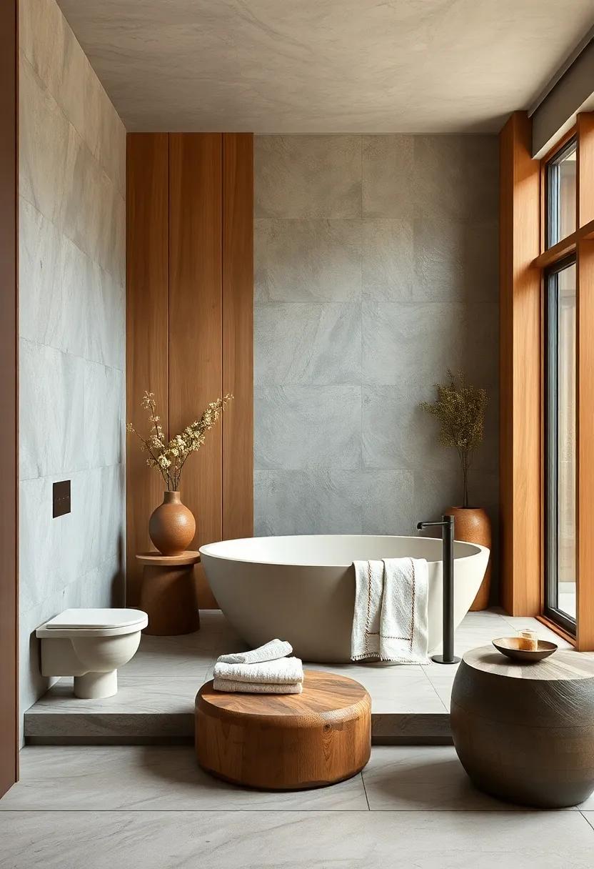 Earthy Warmth ‍Evoked⁤ Through Layered Wooden‌ Textures⁤ and Subtle Floral ‌Arrangements Against Neutral Backdrops