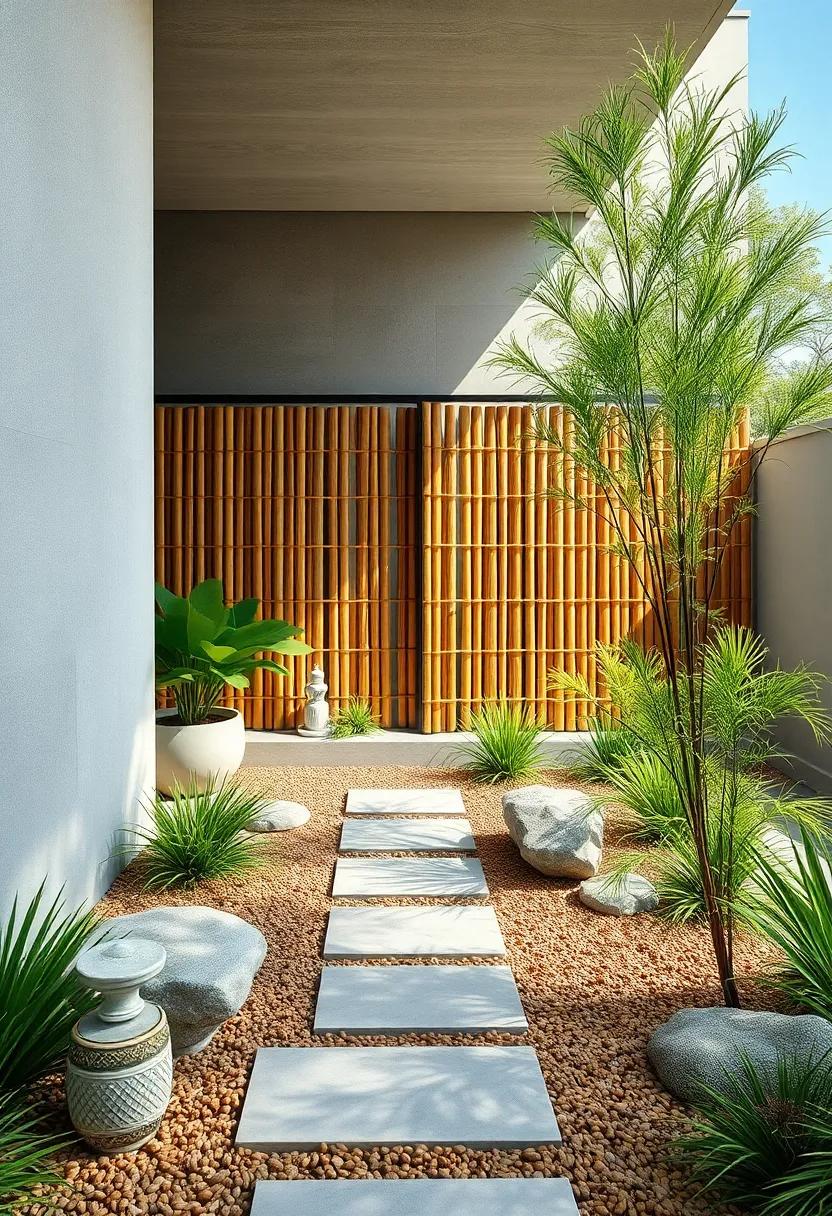 layers‌ of Bamboo Fence ⁤Structures Integrating Seamlessly Into Zen Garden Pine ‌Needle Carpets