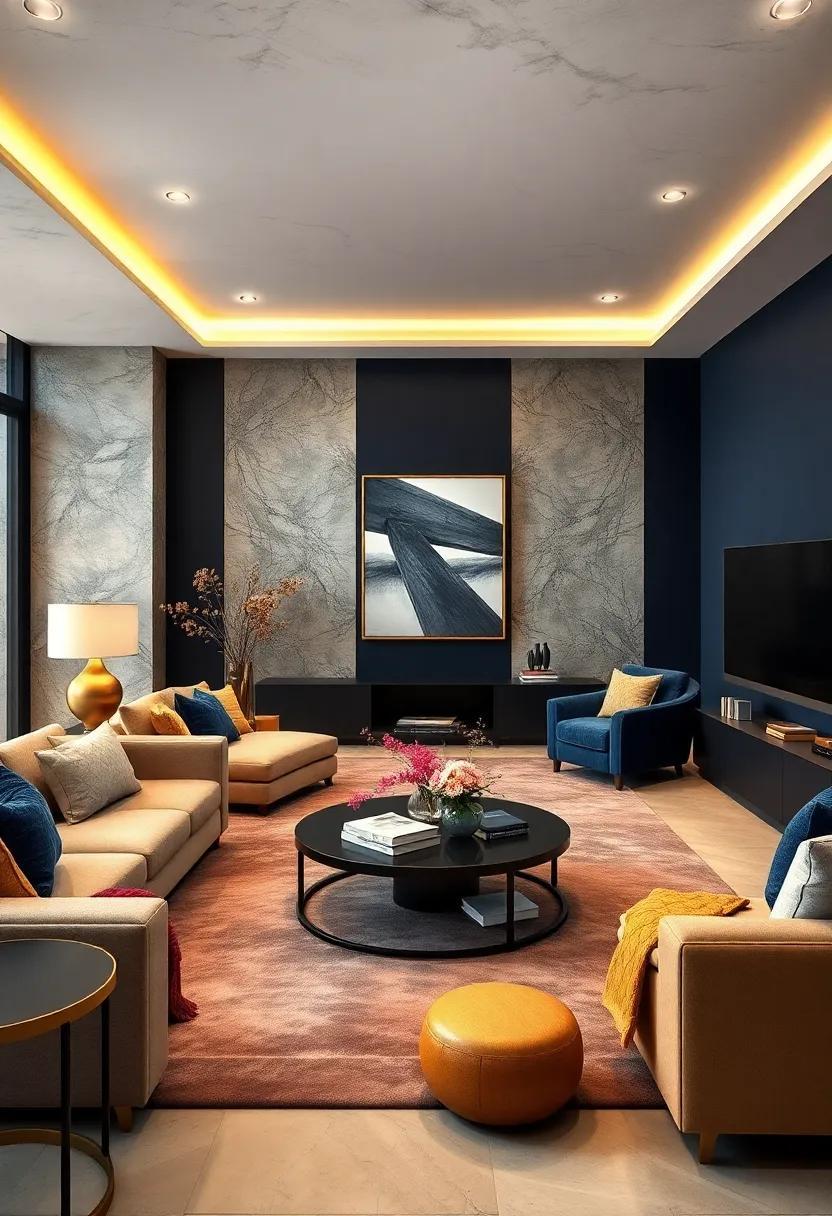 23 Stunning Luxury Navy Blue and Gold Living Room Designs to Inspire Your Space