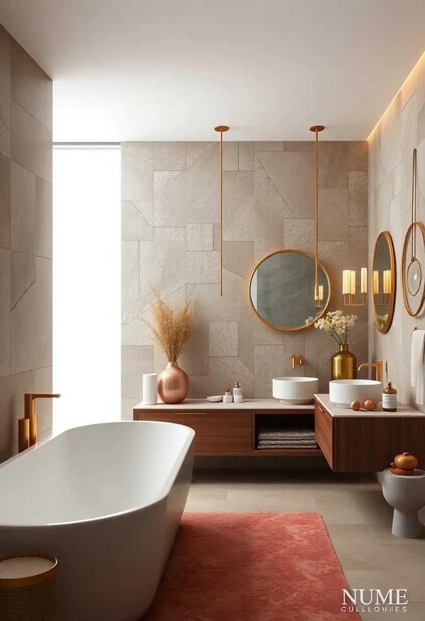23 Stunning Luxury Bathroom Wall Designs Featuring Elegant Gold Accents
