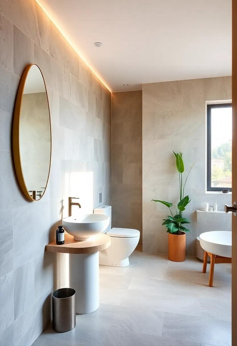 Choose a pedestal ‍sink or wall-mounted vanity⁢ to open up floor ⁣space