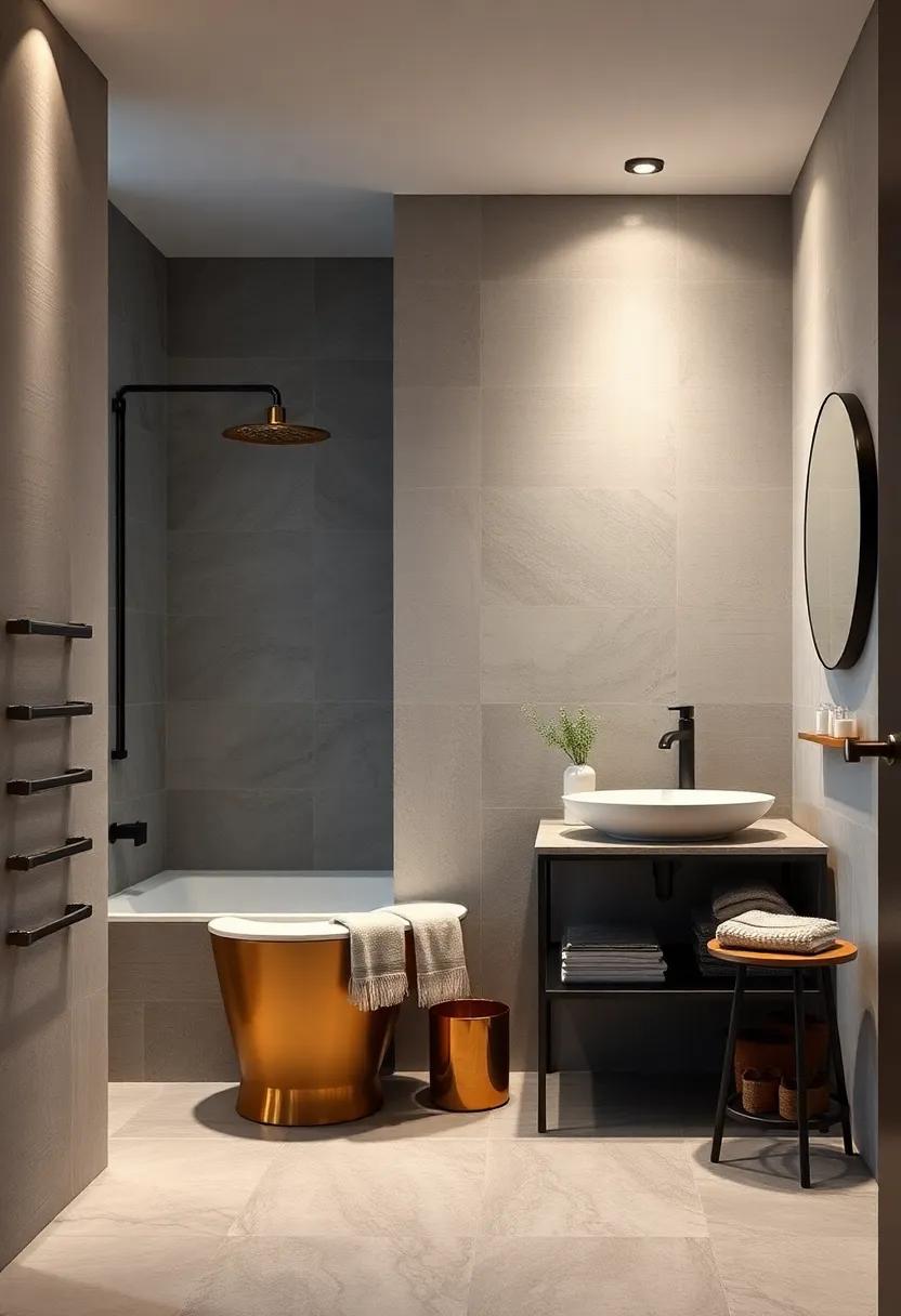 Incorporate metallic accents like brass or matte black fixtures ‍for a modern and chic⁣ look