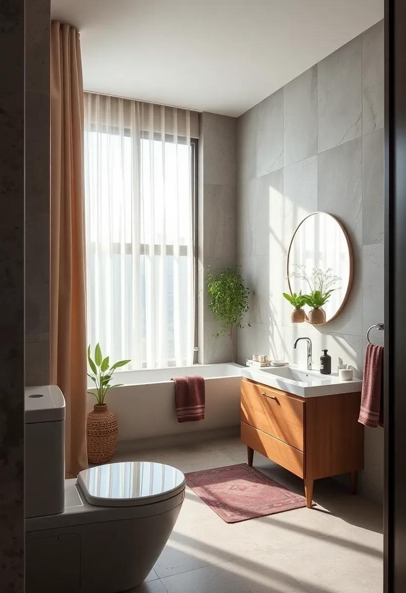 Maximize ⁤natural ​light with sheer‍ curtains or frosted glass to make‌ your⁣ bathroom feel brighter and more⁣ spacious