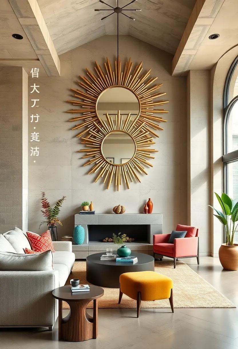 The Harmonious Balance of Openness and Intricacy in Wide-Rayed Sunburst Mirror Designs