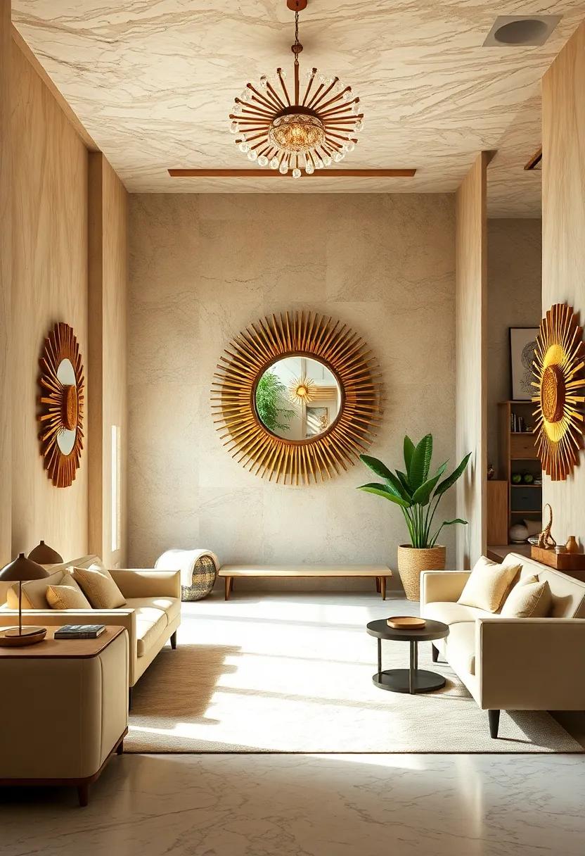 The Influence of Egyptian Motifs on the Angular Radiance of Art Deco Sunburst Mirror Designs