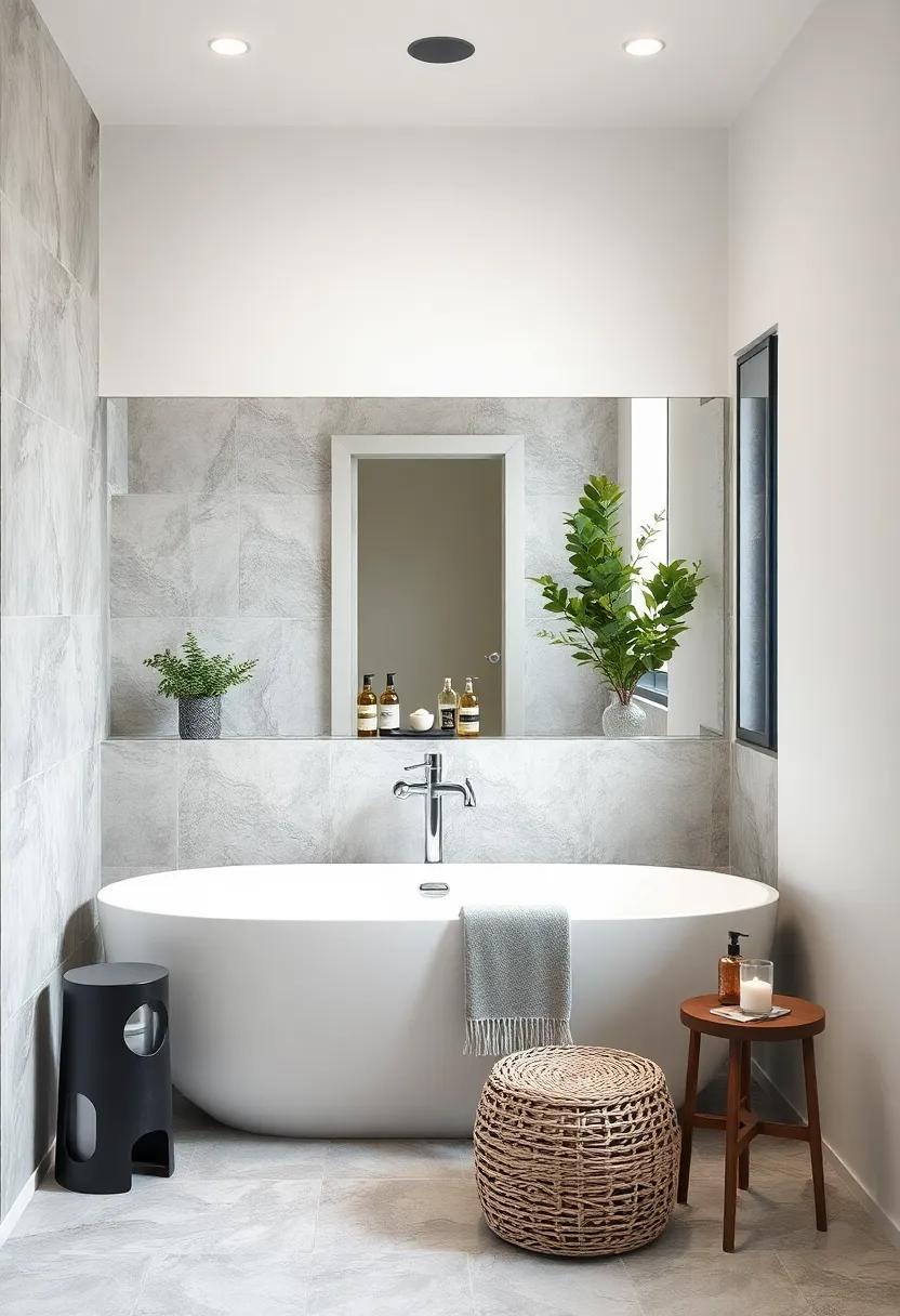 Incorporate⁢ chrome or ⁢brushed⁣ nickel fixtures ⁣with grey accents for a ‍polished finish