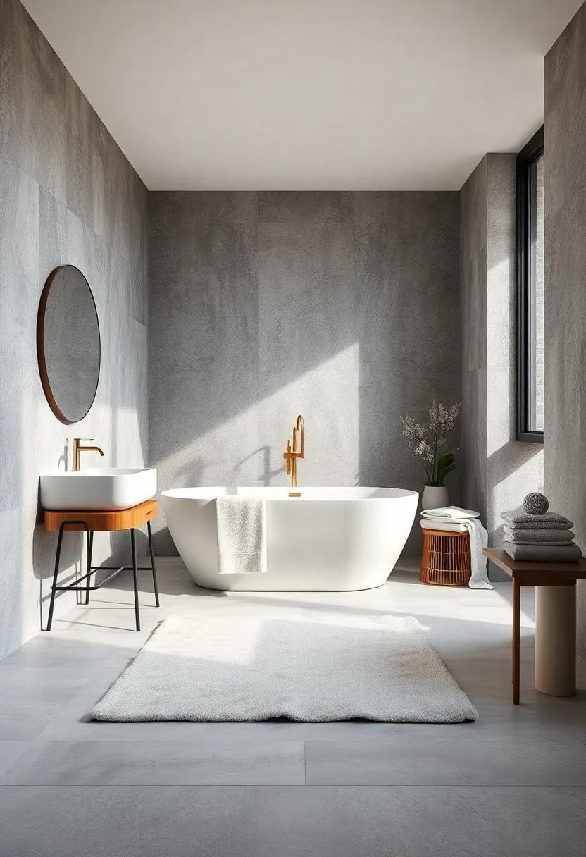 Layer soft grey rugs with plush white throws to ​add warmth to the⁤ space