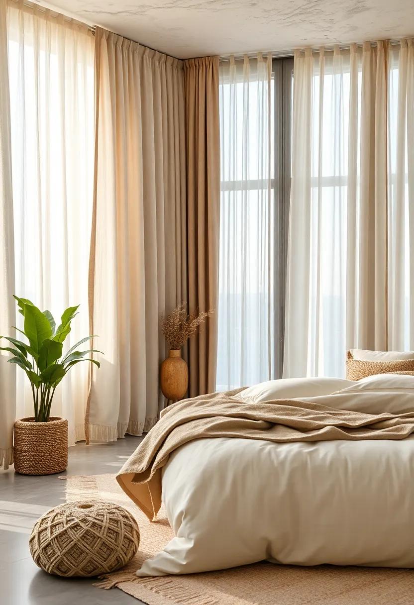 Fringed Linen Curtains for Boho Chic Warmth and Texture