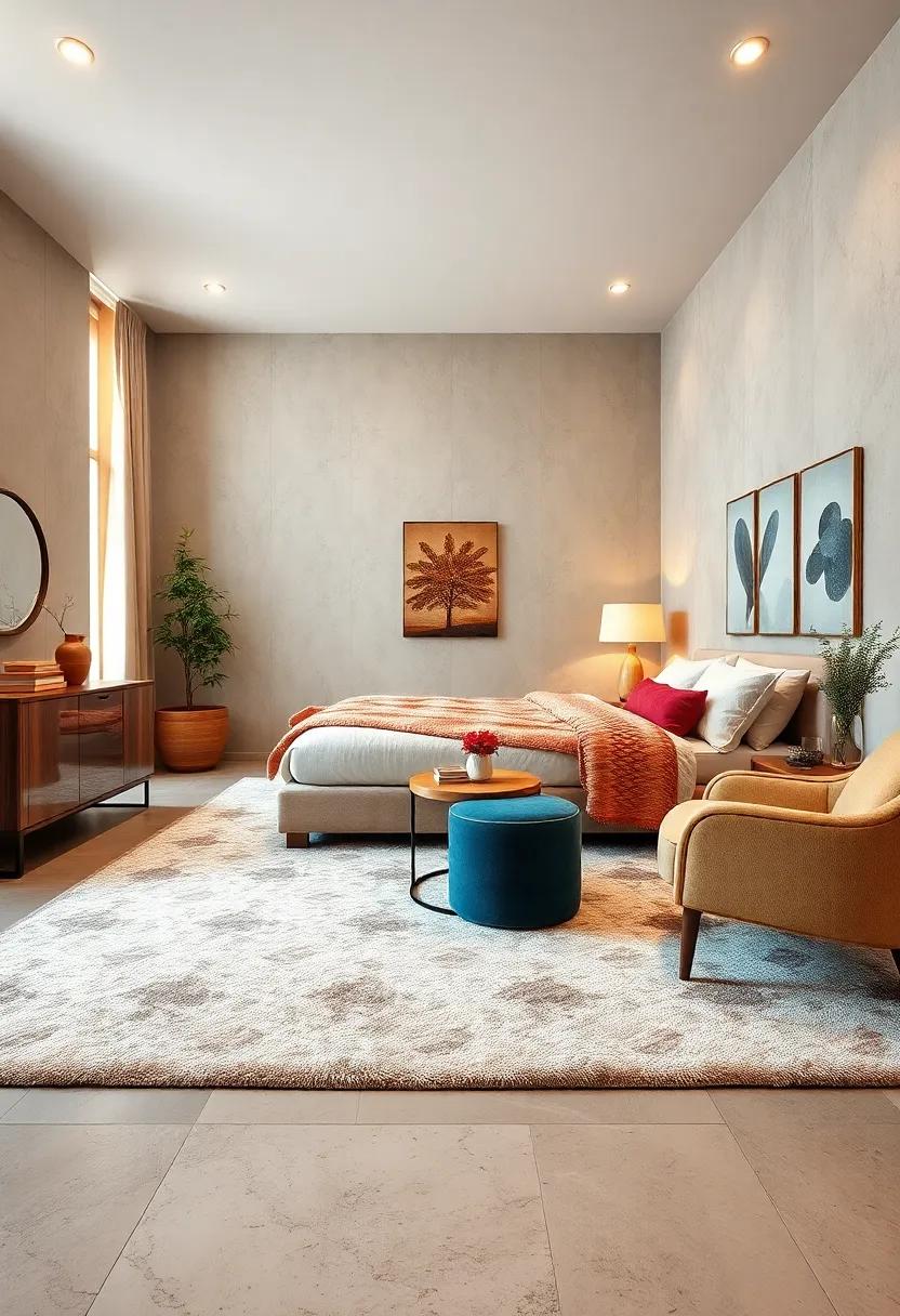 Arranging plush Area Rugs and Carpeting Options to Add Warmth and Style Underfoot in ⁣the Guest​ Bedroom