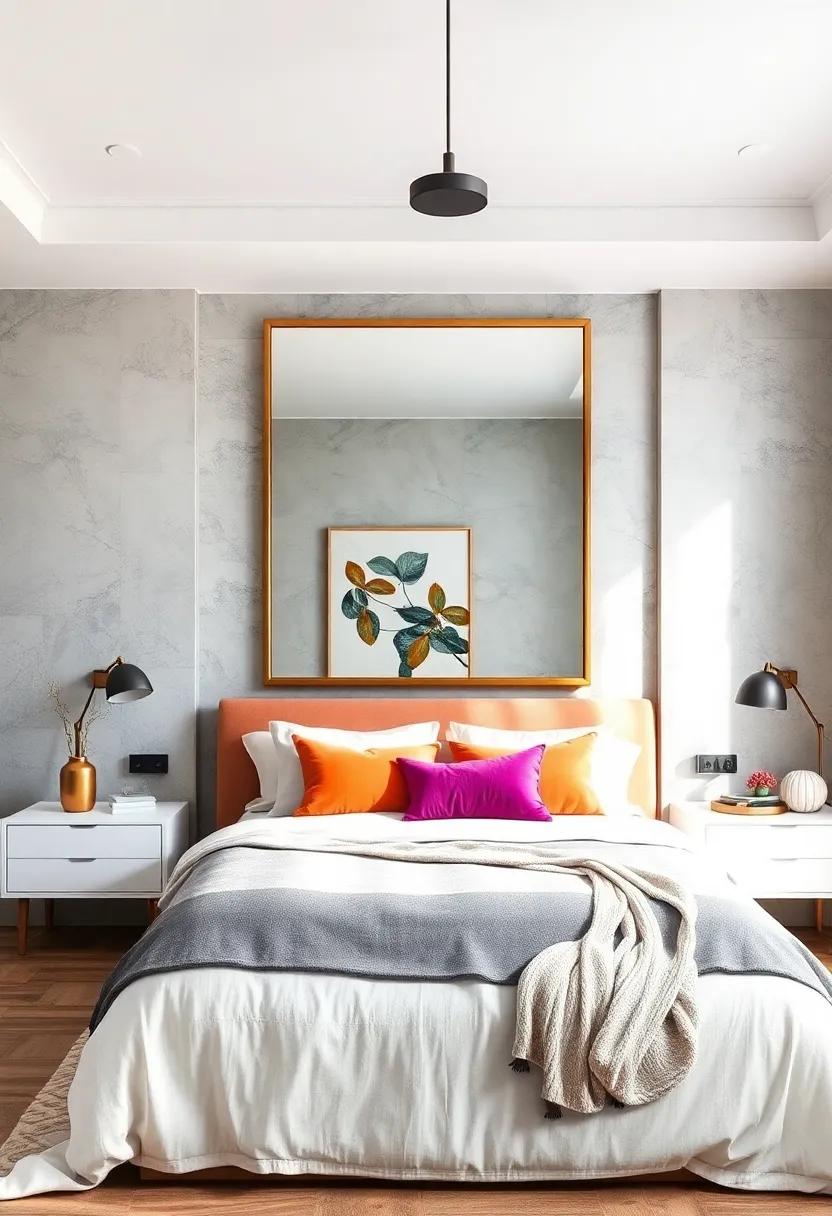 Designing Around ⁤a Statement Mirror for a Bright and Spacious Illusion in the Guest Bedroom