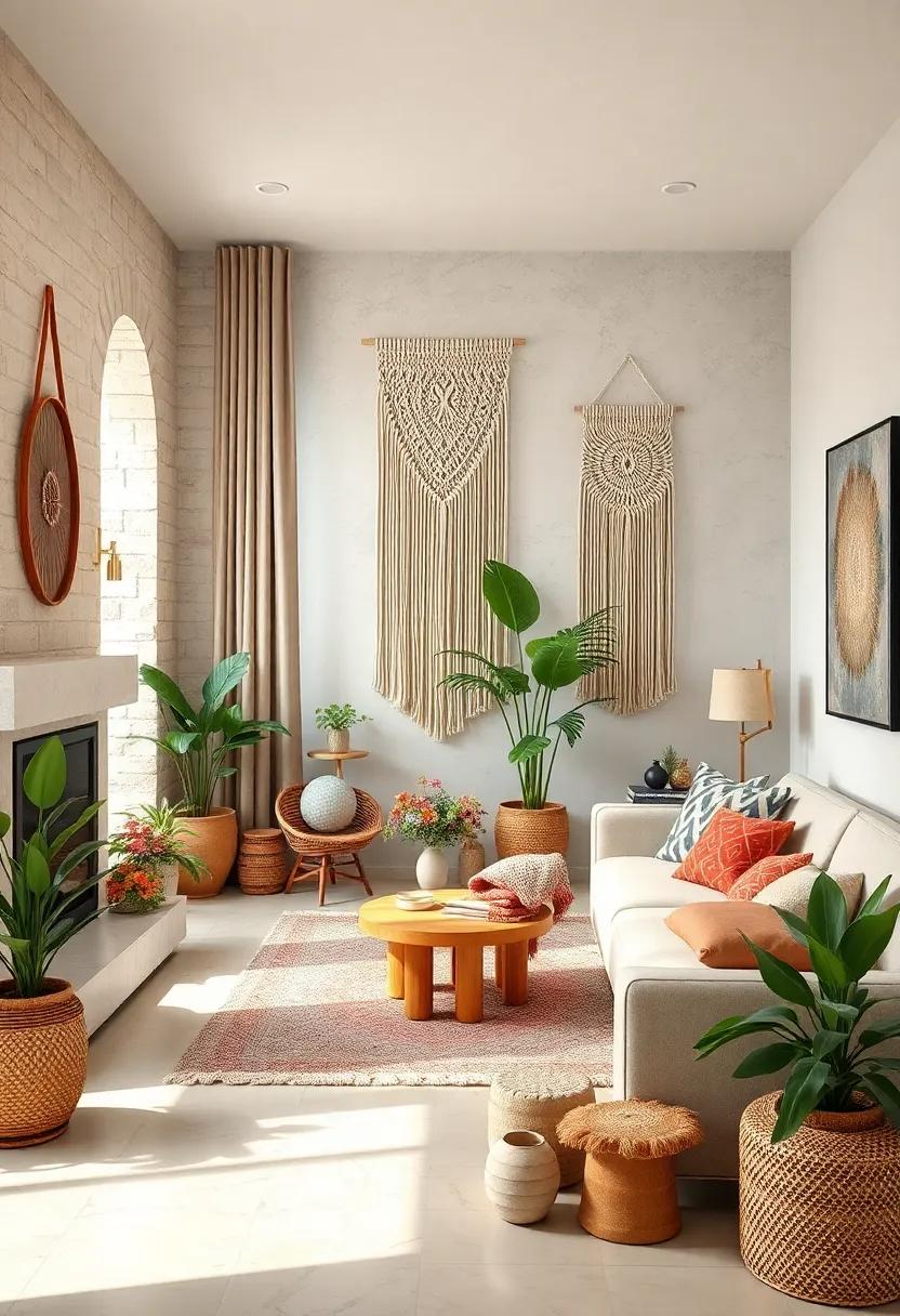 Hang macramé wall art to inject a‍ handcrafted ​touch⁣ with a breezy, organic feel