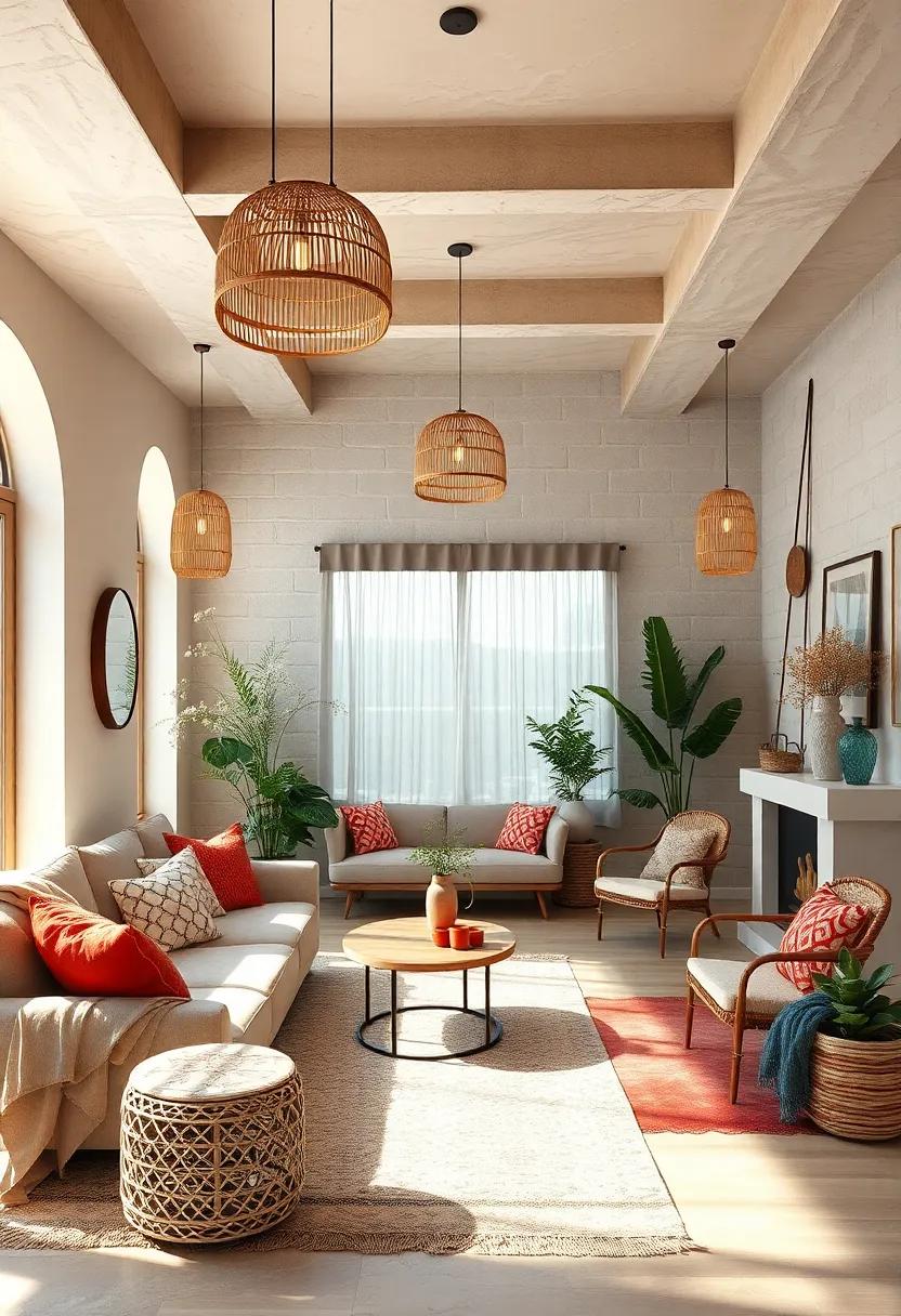Incorporate delicate pendant lights with ​natural ​materials like bamboo ​or jute⁢ for an⁤ airy glow