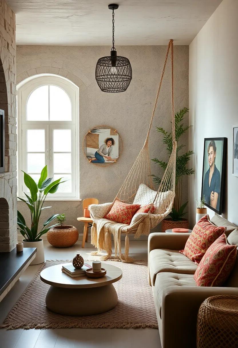 Create a reading nook with a​ lightweight hammock or hanging chair ‍to evoke a relaxed, boho vibe