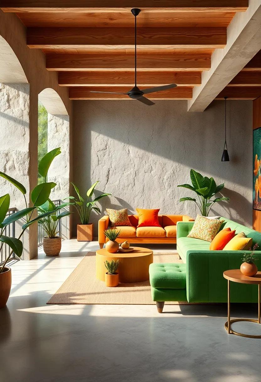 Jungle Jam: Emerald green, ⁣bright orange, sunny yellow, and warm brown ⁢bring a tropical rainforest vibe ⁤inside