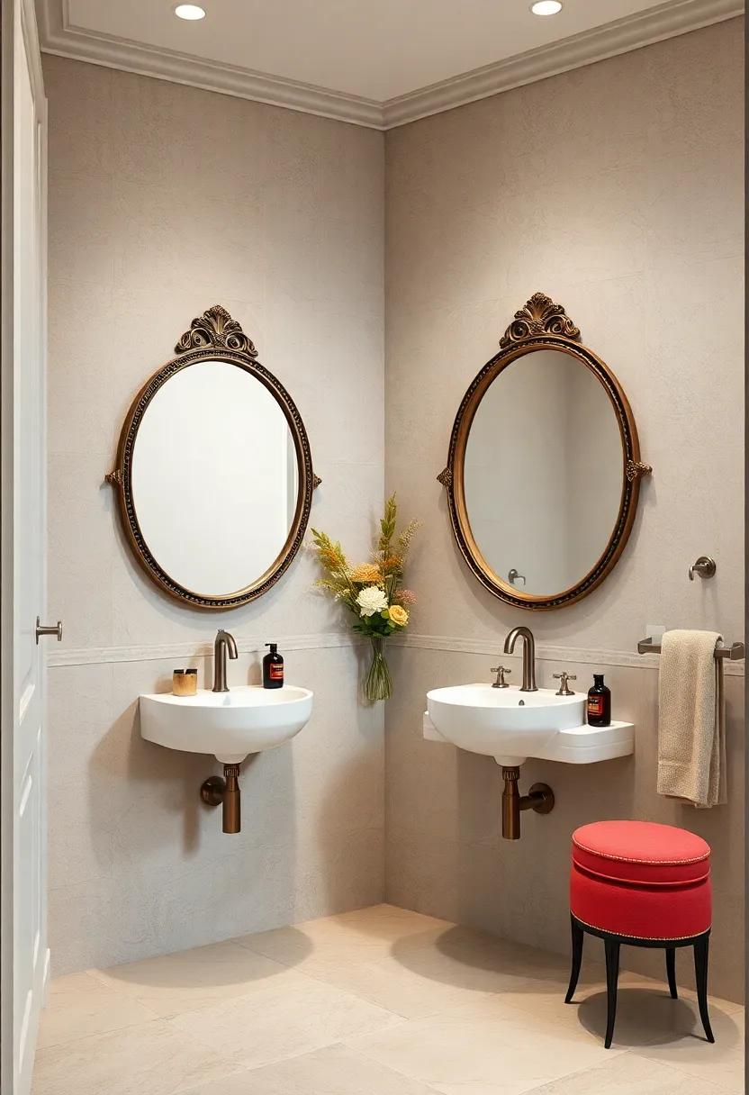 Elegant Oval Mirrors with Intricate Frames Complementing Victorian Style Interiors