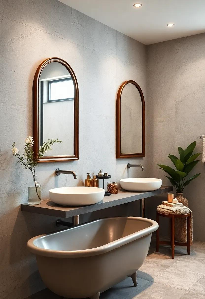 Vintage Styled Frames with Aged Bronze Finish Creating Unique Reflections