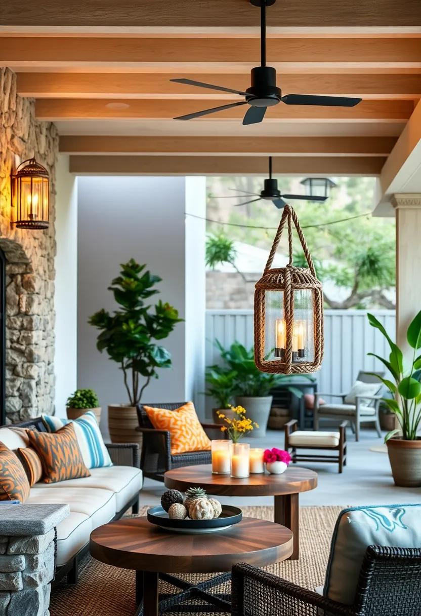 Rope Lanterns ​with Glass inserts: Perfect for patios, these bring subtle‍ warmth and texture to outdoor evenings