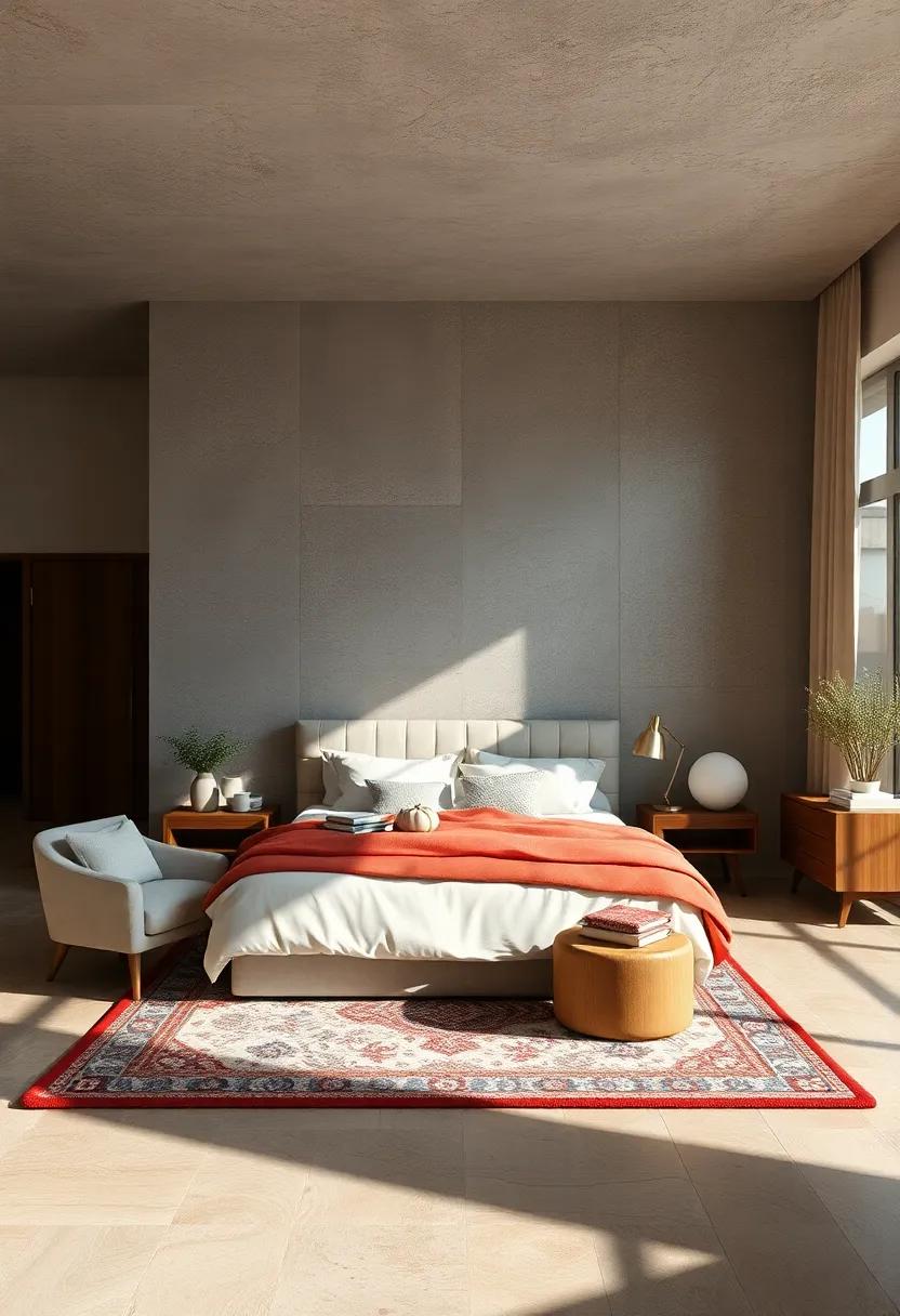 Add a Vintage Rug to Blend ‍Old and New Styles