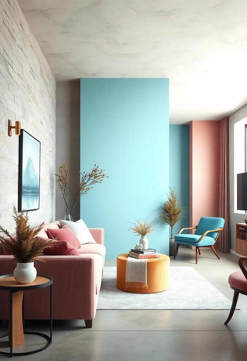 Dusky Rose and Stormy Sky Blue to⁢ Reflect Soft Winter ​Evening Mood lighting