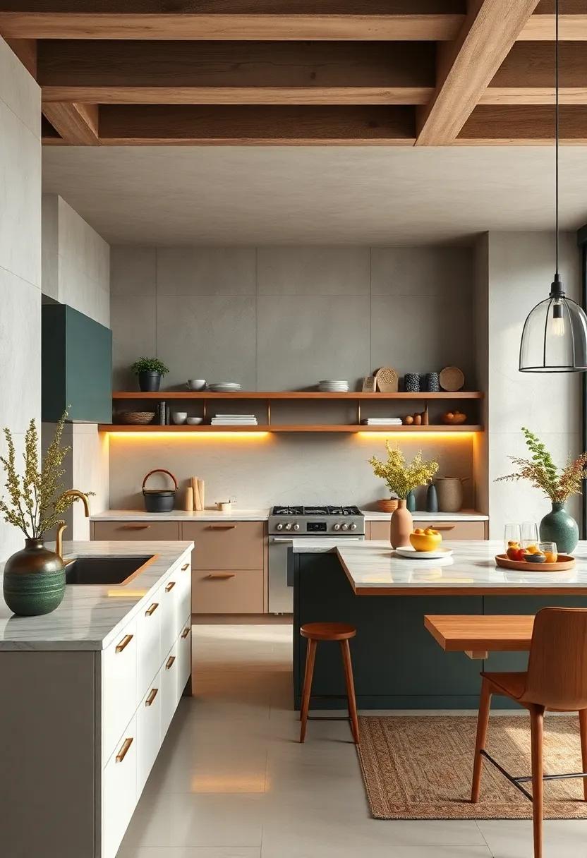Mixing Warm Copper and Cool Slate in Modern⁢ Winter Kitchens for Balanced Elegance