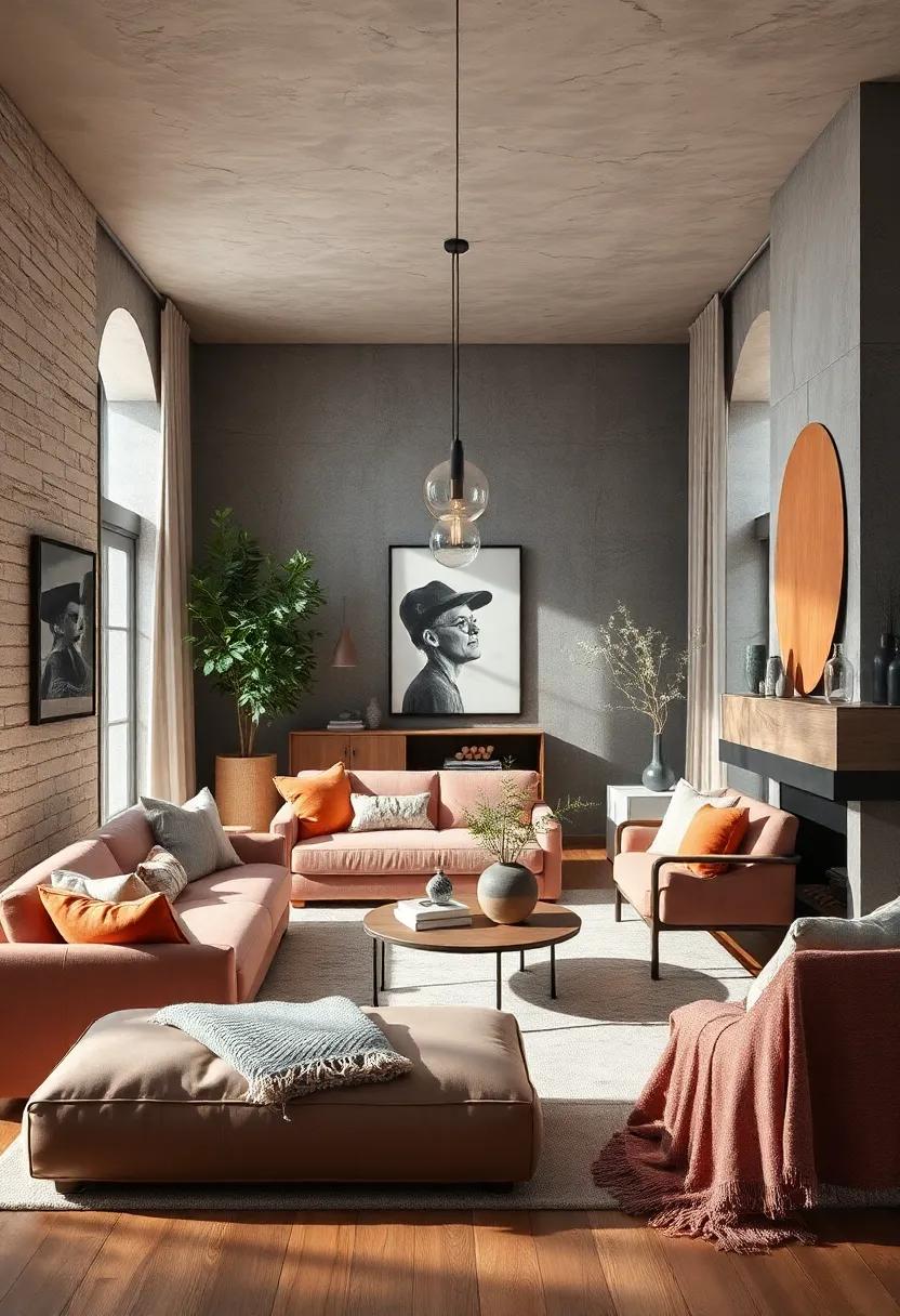 Warm Rosewood and Pearly‌ Gray with Soft Woolen Fabrics for ‍a Nordic‌ Winter Feel