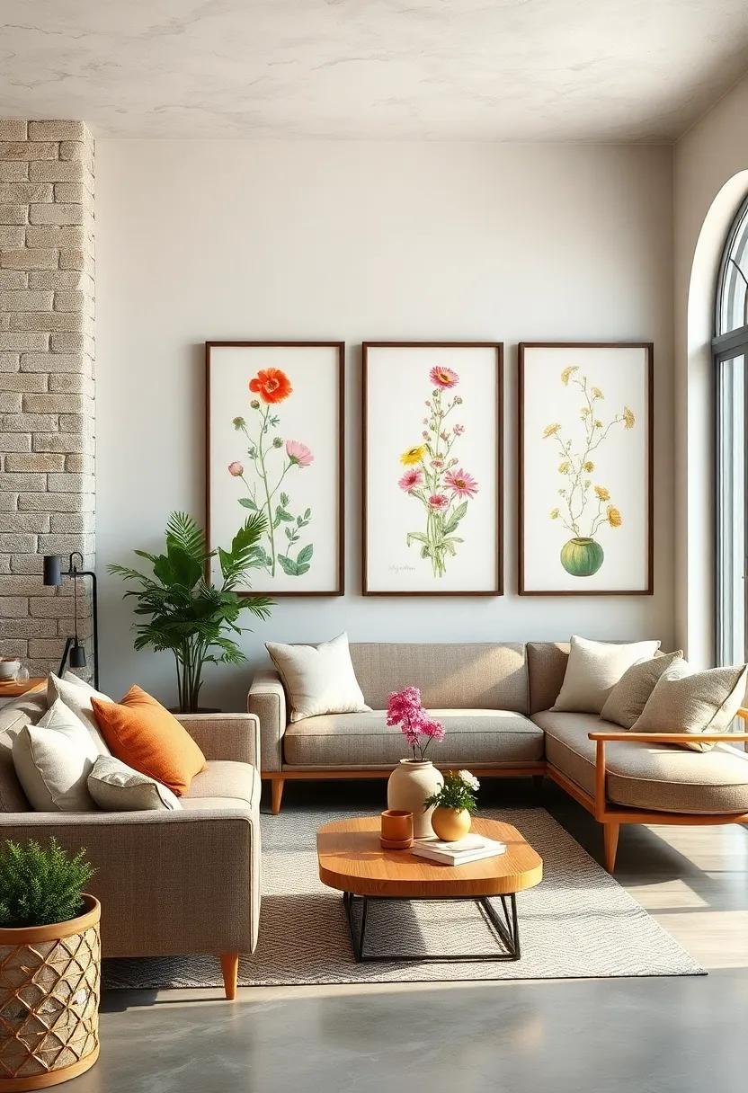 vintage botanical prints featuring delicate wildflowers and herbs