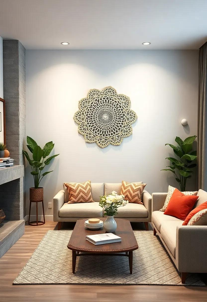 Crochet doilies framed as delicate wall art