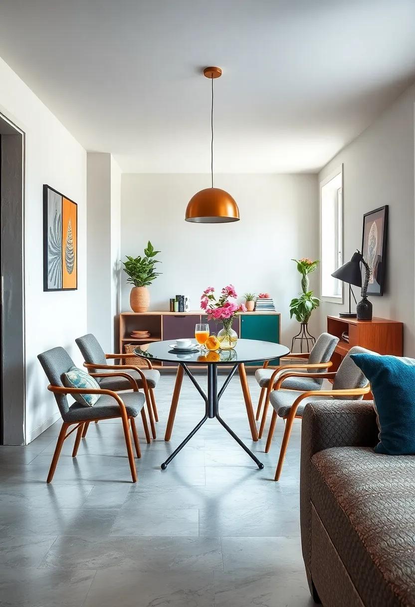 Mix and match dining chairs around a simple table ⁤to create‍ casual and inviting ⁢meal areas