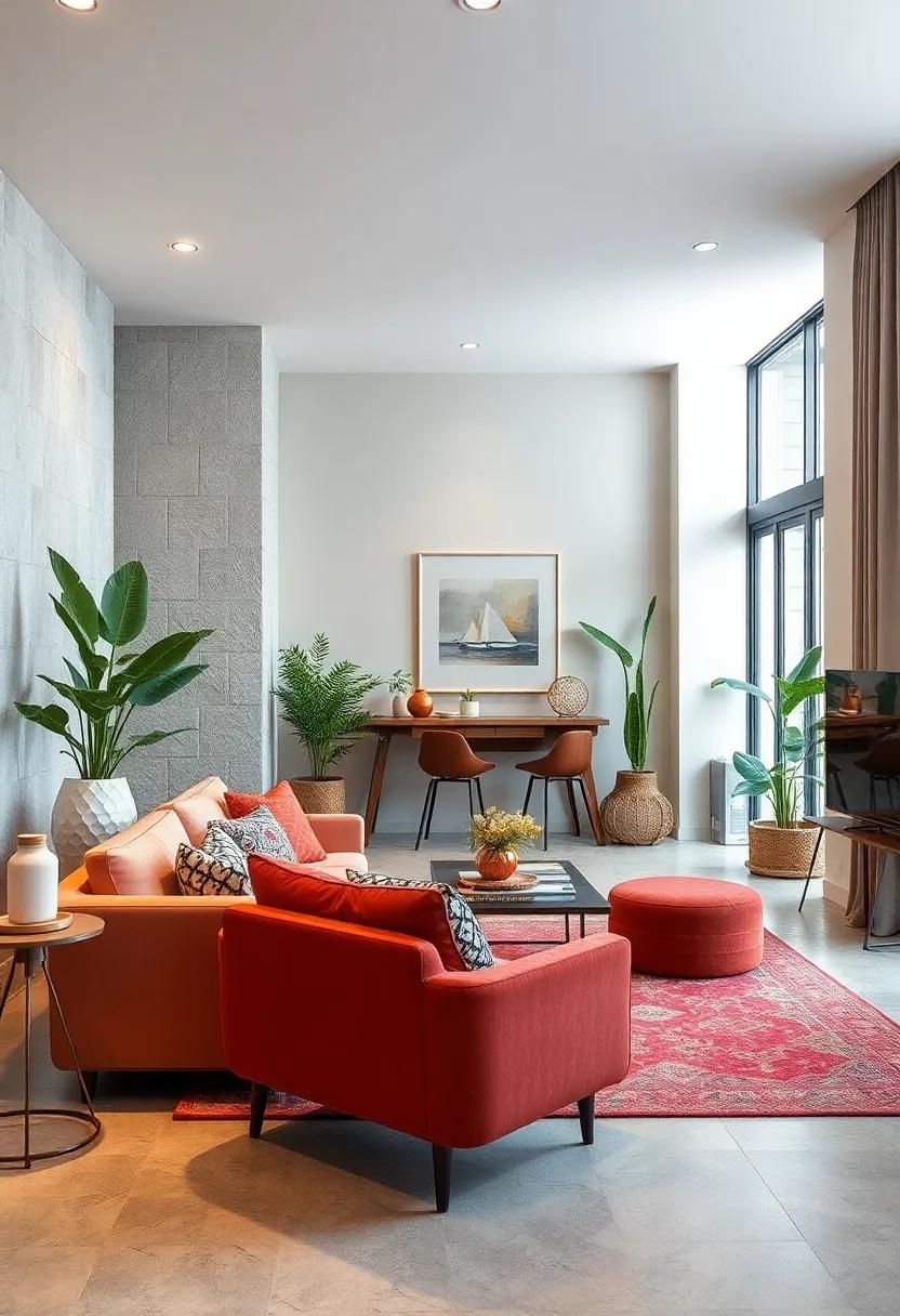 opt for multifunctional furniture with eclectic patterns to maximize space without ​sacrificing style