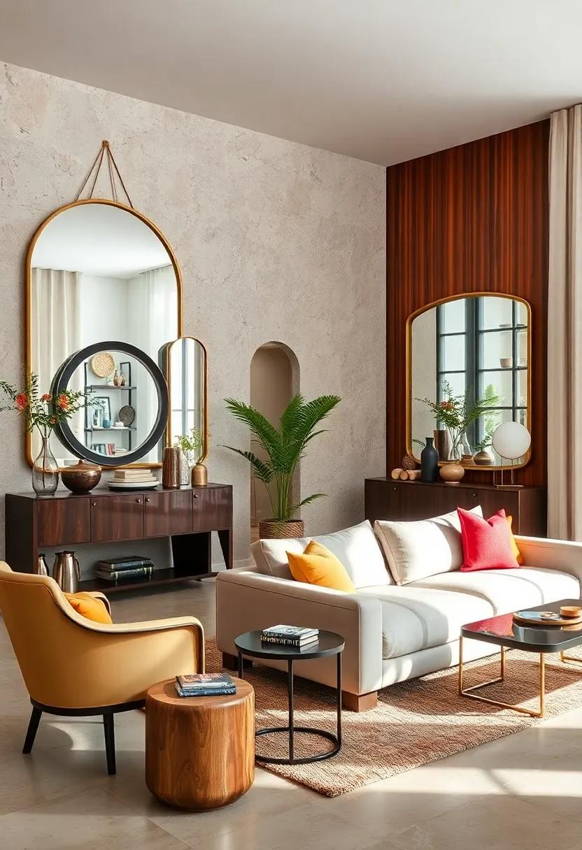 The ⁤Play of Light and ‍Shadow Through Layered Mirrors Creating Intriguing Depth in Interior Spaces