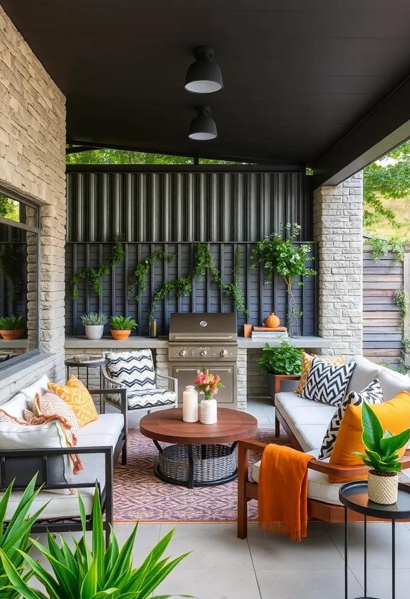 Corrugated Metal Fencing: Bring an industrial ​edge to your⁢ BBQ zone ⁢with sleek, corrugated metal panels that are durable and stylish