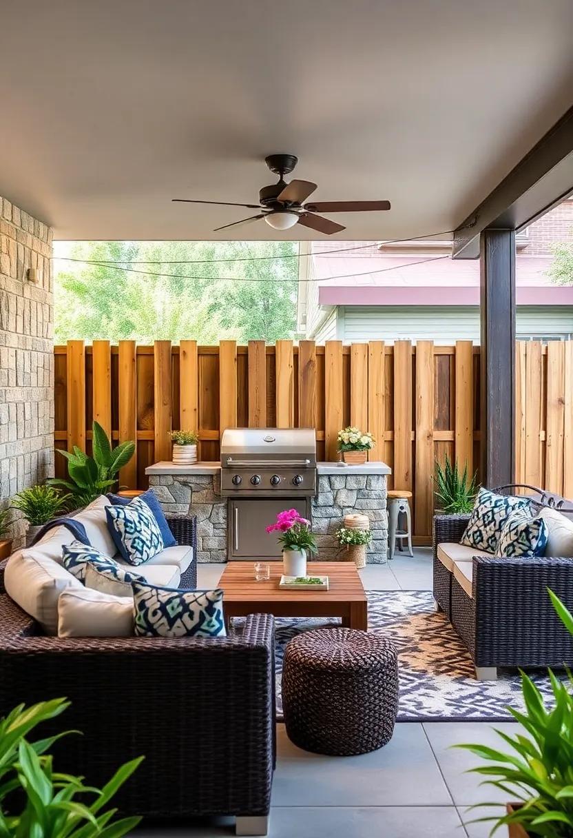 Rustic Wooden Pallet Fencing: Use reclaimed pallets to craft a charming, eco-friendly border ‍that adds⁤ warmth and character to your BBQ area