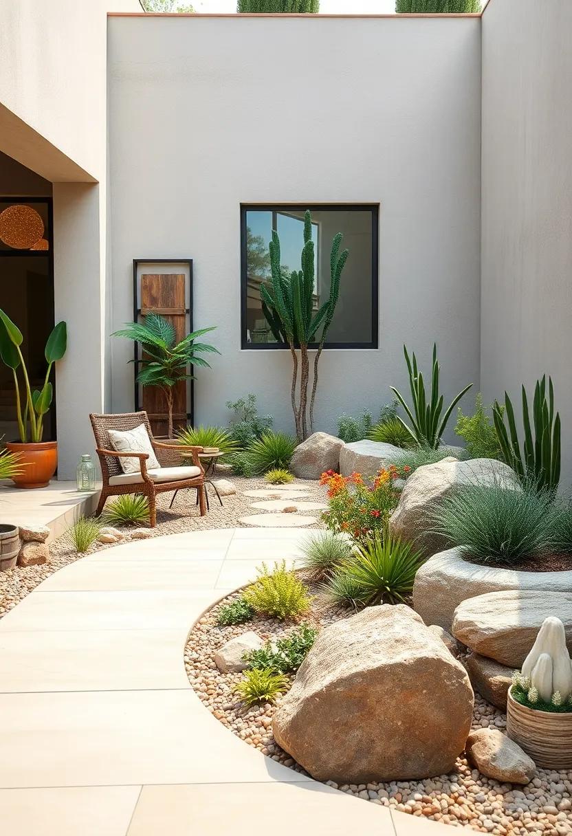 Design a rock garden with‍ drought-hardy alpine plants for‍ a unique low-water⁢ feature