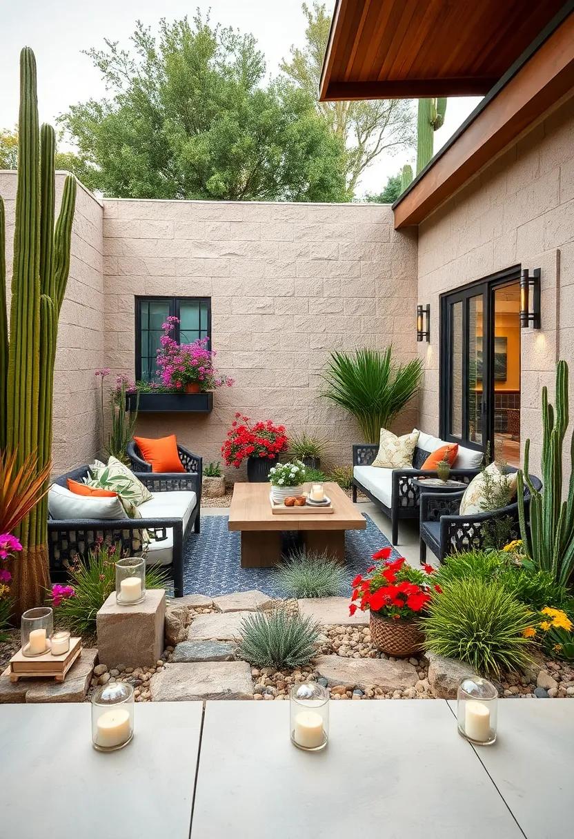 Mix colorful drought-resistant annuals and ‍perennials for visual interest​ year-round