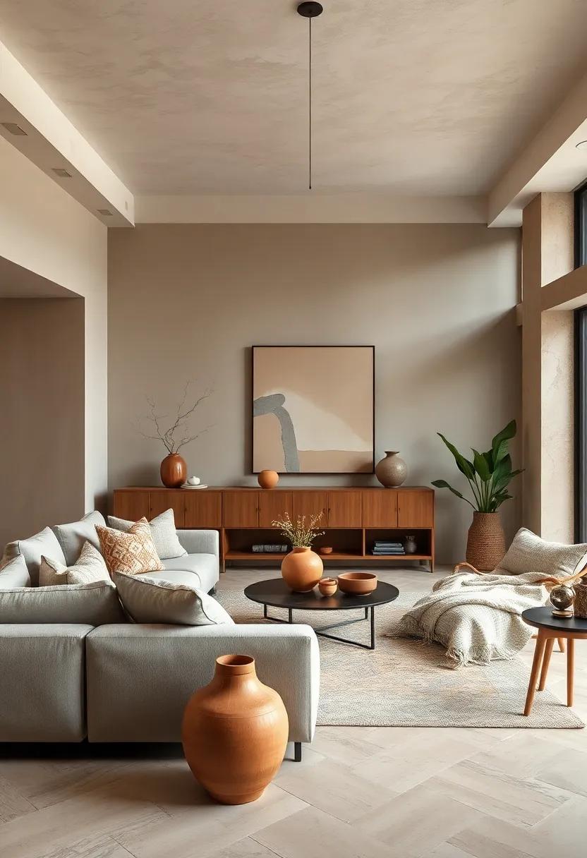 Incorporate clay Pottery as Decorative Pieces to Enhance Authenticity