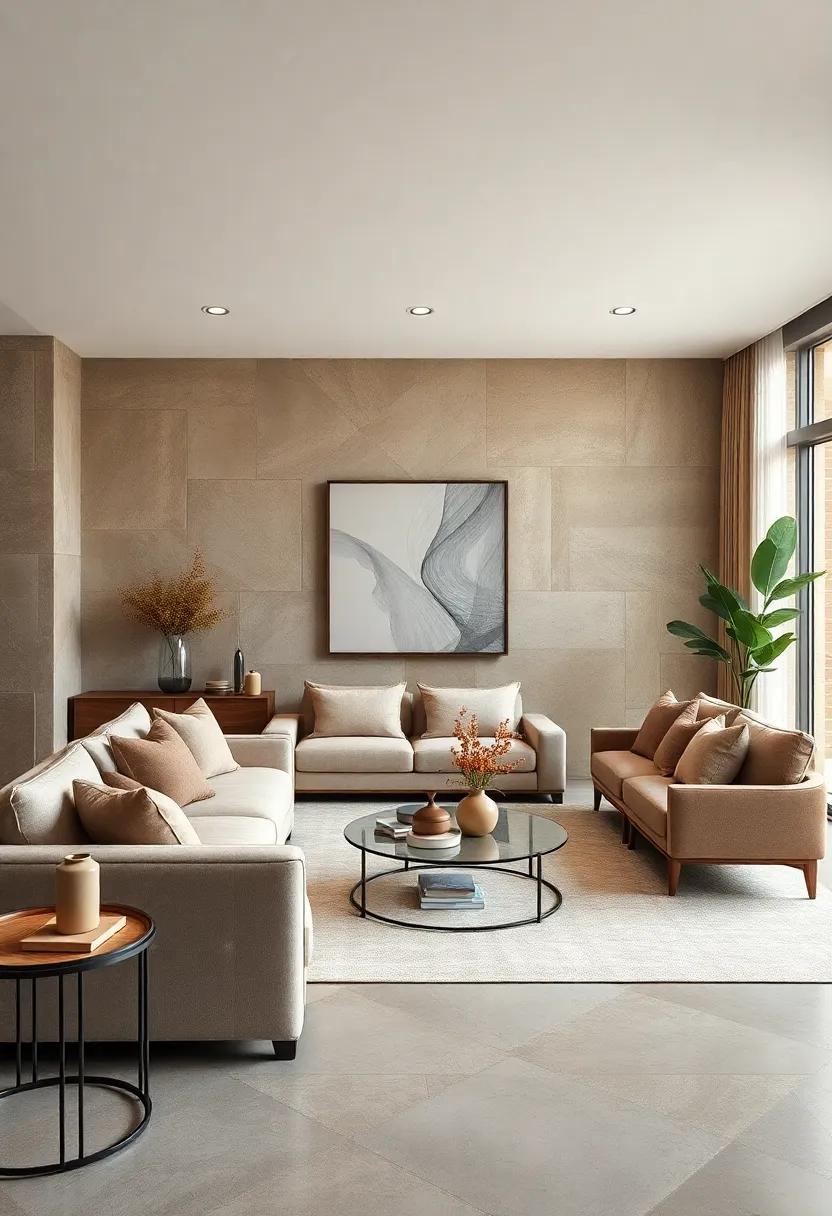 Mix Taupe and Almond Shades in Upholstery for Understated Sophistication