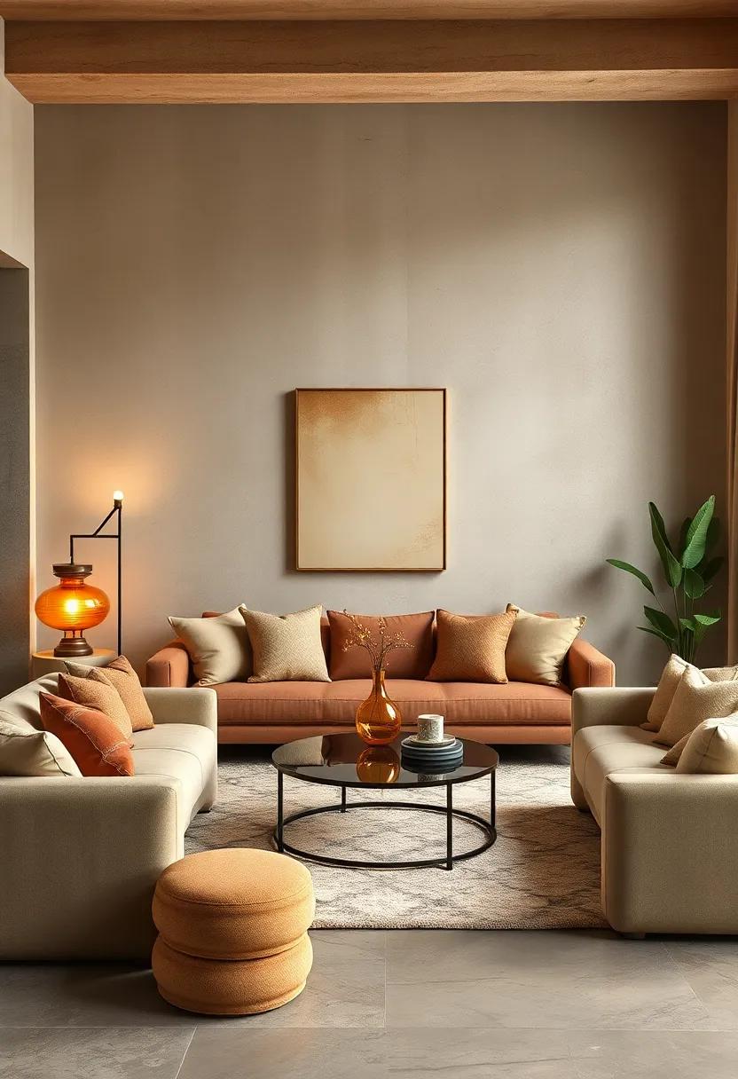 Balance dark chocolate Flooring with Soft, Neutral Furnishings